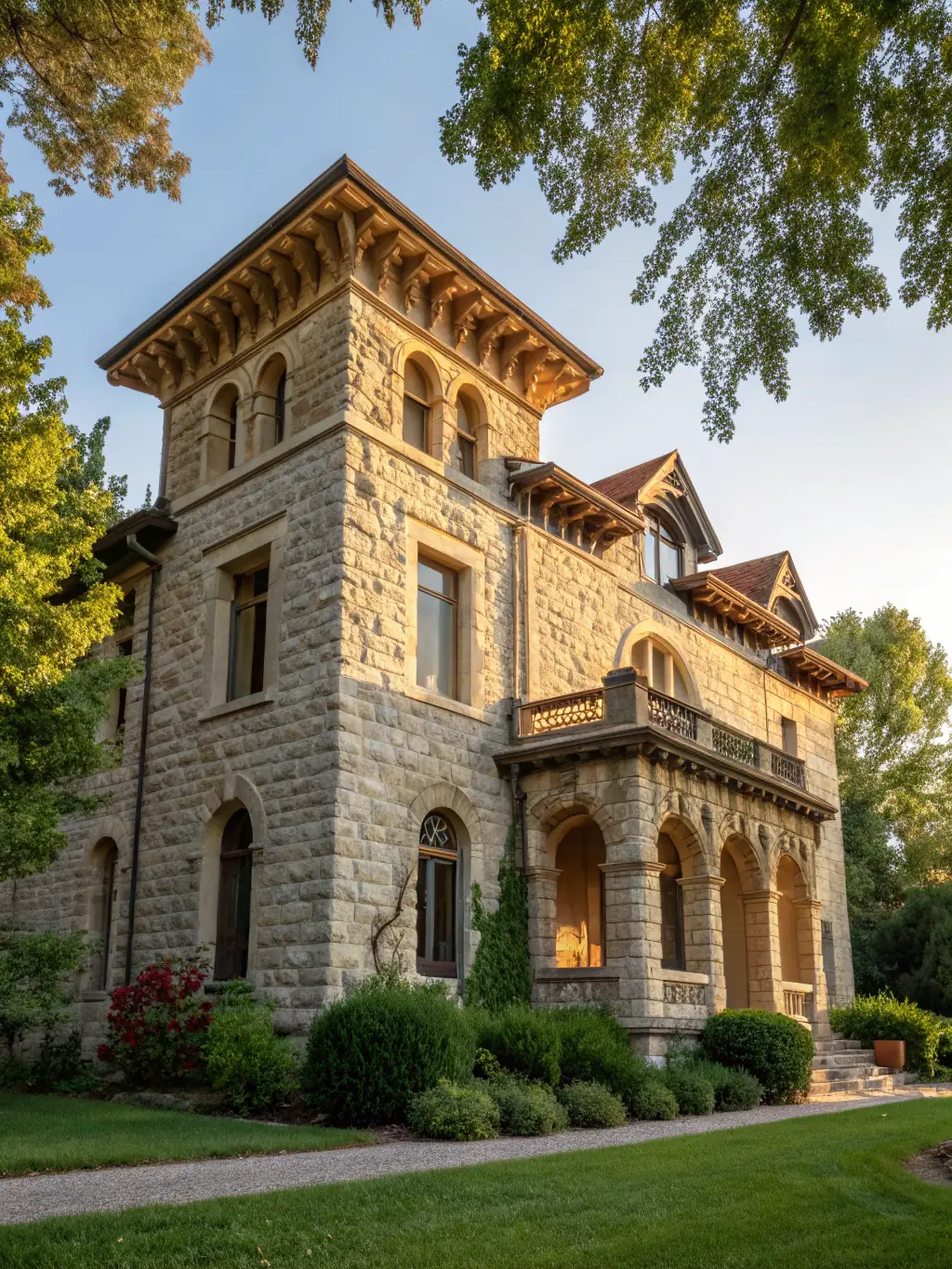A photograph of the church's exterior after a phase of restoration, highlighting the architectural improvements and preserved features.